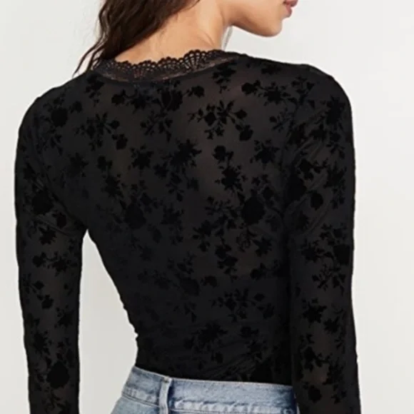 NWT Free people Lace Long sleeve Body suit - Picture 3 of 13